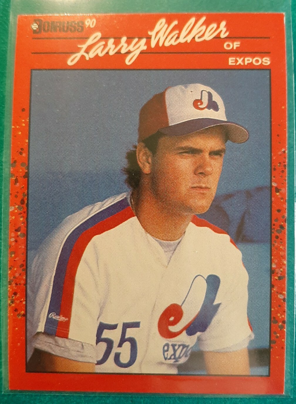 1990 DONRUSS LARRY WALKER ROOKIE #578 MONTREAL EXPOS RC