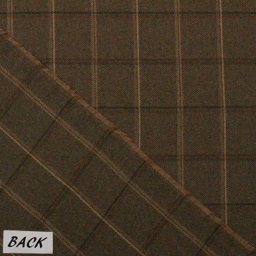 CLARENCE HOUSE KNIGHTSBRIDGE KHAKI NATURAL CHECK 100% WOOL FABRIC BY YARD 59"W - Picture 6 of 6