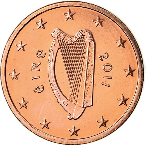 [#774488] IRELAND REPUBLIC, 5 Euro Cent, 2011, BU, STGL, Copper Plated Steel, KM - Bild 1 von 2