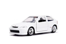 JADA JDM TUNERS 1997 HONDA CIVIC EK TYPE R WHITE 1:32 DIECAST  5" NEW NO BOX