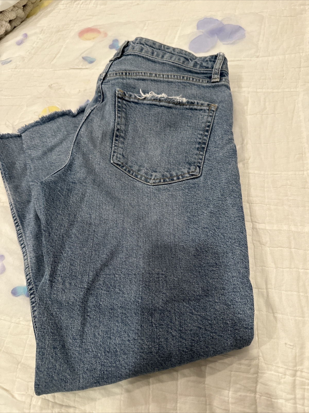 Zara Jeans RN77302 Women’s Frayed Pockets Boot Leg 6 38 Excellent