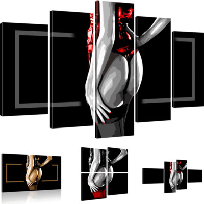 Bilder Sexy Hinter Kunstdruck Korsett Bild auf Leinwand Erotik Wandbilder