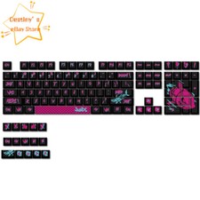Side Translucent League of Legends Jinx Keycaps Keys PBT For Mechanical Keyboard