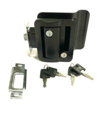 Black RV Paddle Entry Door Lock Latch Handle  Deadbolt NEW Camper Cargo Trailer