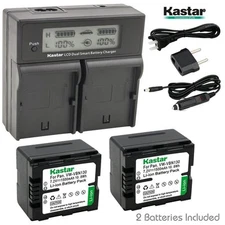 LCD Dual Fast Charger & 2 x Battery for Panasonic VW-VBN130 HC-X800 X900 HDC
