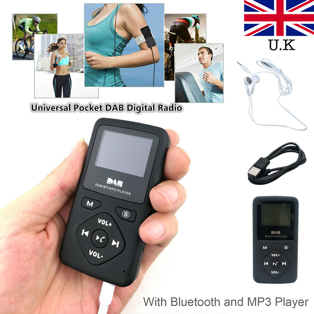 Personal Pocket MP3 Player Digital DAB/DAB+ FM Radio Earphone Bluetooth Portable eBay