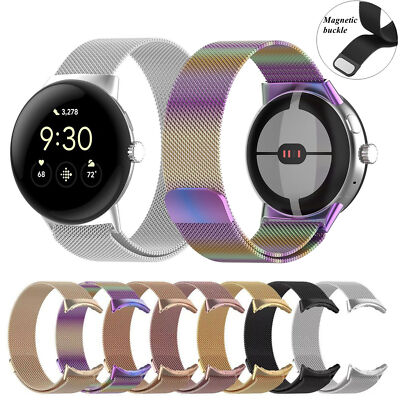 For Google Pixel Watch 3 41/45mm Adjustable Magnetic Stainless Steel Strap Band