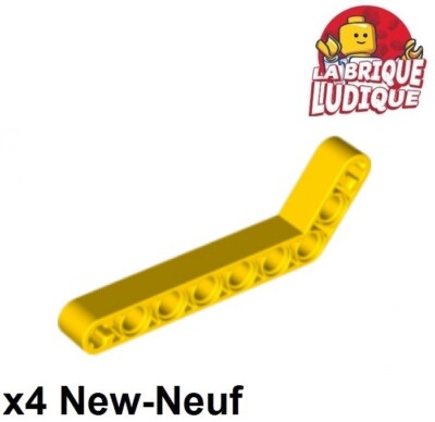 Lego Technic 4x Liftarm 1x9 gebogen (7-3) dicke Schrägkurve gelb/yellow 32271