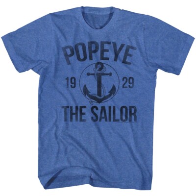 Popeye The Sailor Man Classic Cartoon 1929 Ship Anchor Men's T Shirt 