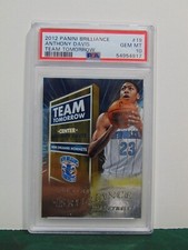 2012 Panini Brilliance Basketball Card #19 Anthony Davis RC Graded PSA 10 GEM MT