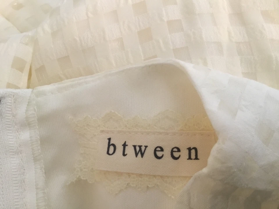 Vestido Between Marfil Off White Lined Sin Mangas Nuevo 14 Verano Plateado Cinturón Niñas Foto 4 de 4