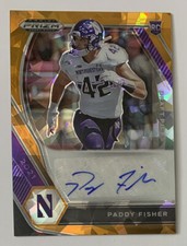 2021 Panini Prizm Draft Picks Football Paddy Fisher Orange Ice RC Auto #DPA-PAD!