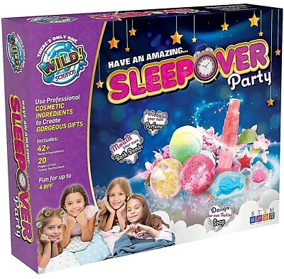 Sleepover Party Set, 4 Freunde Set Badebomben basteln, Parfüm & Seifen Neu Spielzeug 8+