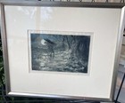 Antique Art Henri Rivière Dry Point Painting 1885 Artwork Listed Artist — photo 1