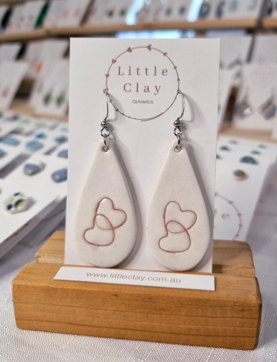Ceramic clearance drop earrings