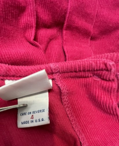 Vtg USA OshKosh B'Gosh Pink Size 4 Corduroy Jumper Dress 100% Cotton Cottagecore - Picture 6 of 7