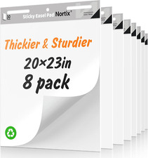 Self-Stick Easel Pads - 30 Sheets, Bleed-Resistant Chart Paper, 8 Pads