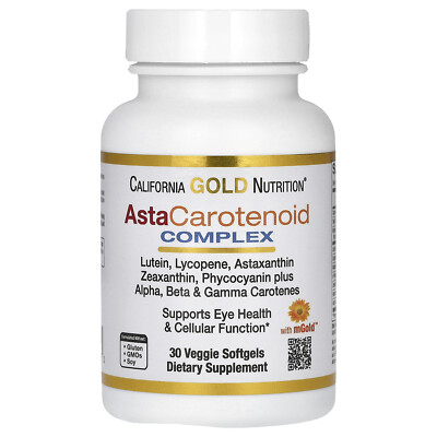 AstaCarotenoid Complex, Lutein, Lycopene, and Astaxanthin Complex, 30 Veggie