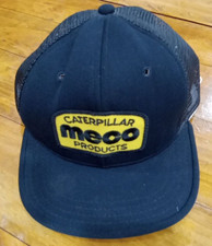 Vtg CAT Diesel Power SnapBack Patch Trucker Hat Cap Mesh Made In USA Black Embro