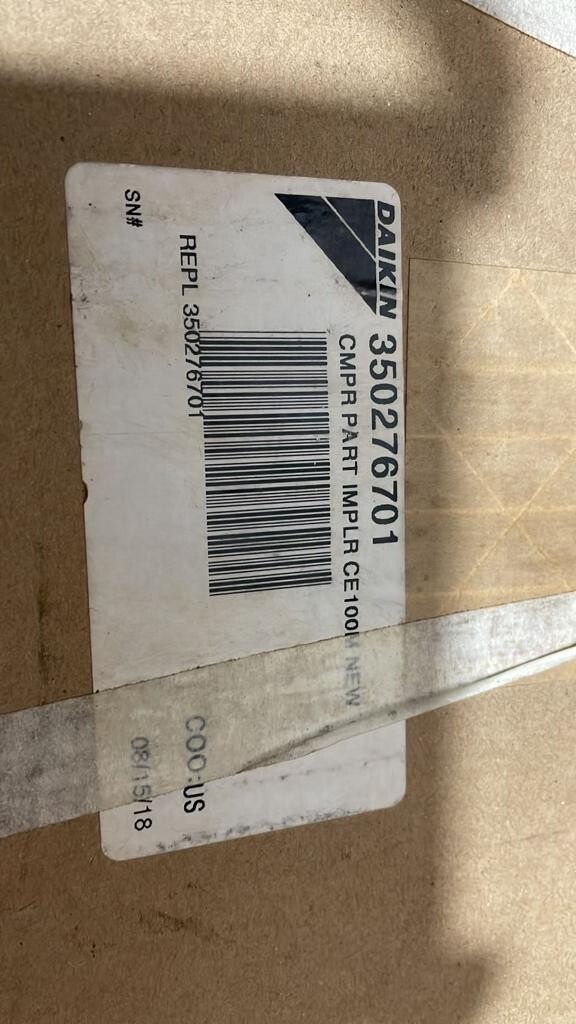 Daikin McQuay part 350276701 impeller | eBay