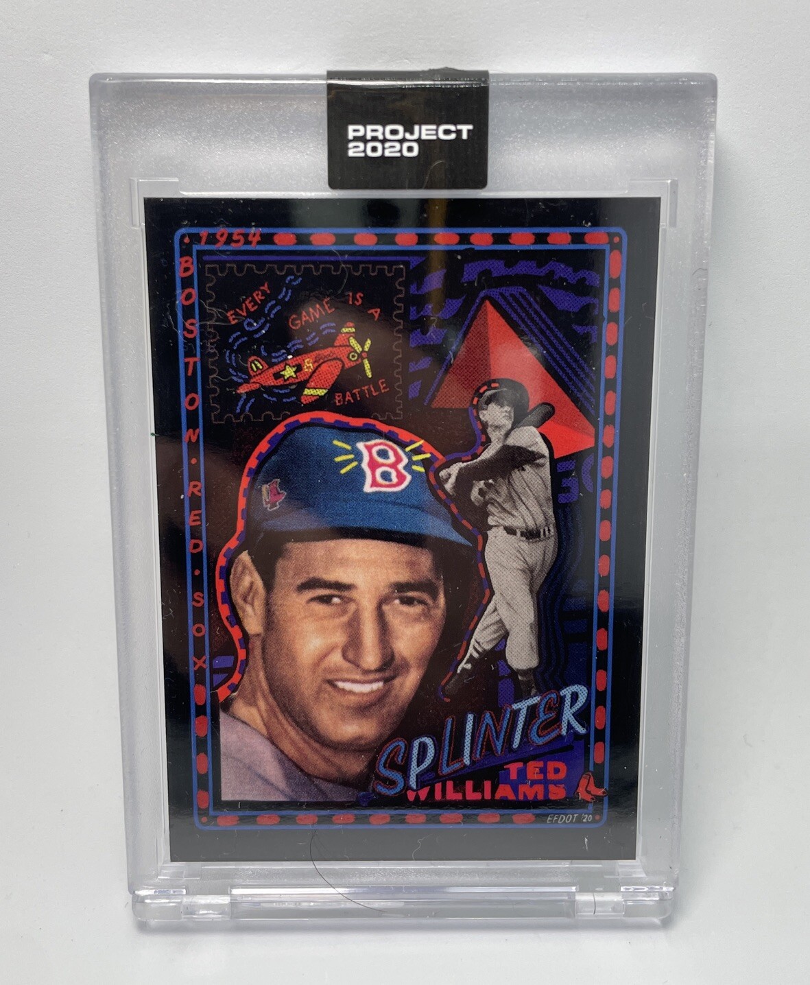 Topps Project 2020 #74 - Ted Williams 1954 Topps by Efdot - Print Run /8,897