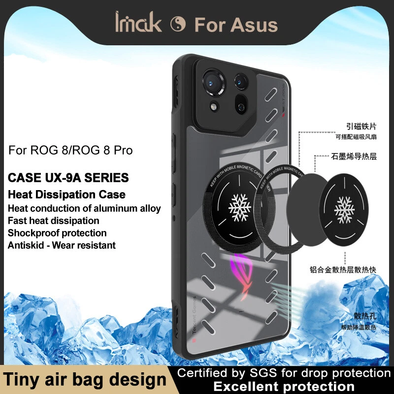 IMAK Para Teléfono Asus ROG Teléfono 8 Pro Estuche Disipación de Calor Transparente Cubierta Antigolpes Foto 4 de 4