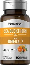 Sea Buckthorn Oil Capsules | 4400mg | 90 Softgels | Omega 7 | by Piping Rock