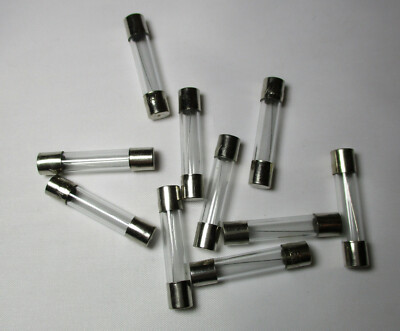 10x Feinsicherung 6x30mm flink Sicherung Glassicherung US Fuse 250V 0,1A - 30A