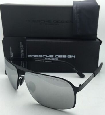 New PORSCHE DESIGN Titanium Sunglasses P'8579 B Black Frame w/Grey