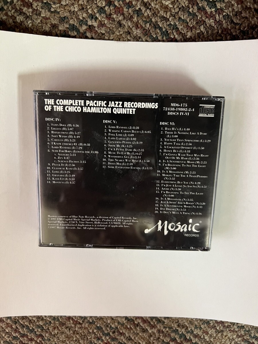 ジャズ 6CD Chico Hamilton Quintet The Complete Pacific Jazz Recordings Of The Chico Hamilton Quintet MD6175 Mosaic Records (2) /006 51ZFJE180ML._UF1000,1000_QL80_.jpg