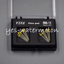 10 Pieces Dental Glass Straight Thread Fiber Post 1.2mm Yellow Ring Promotion