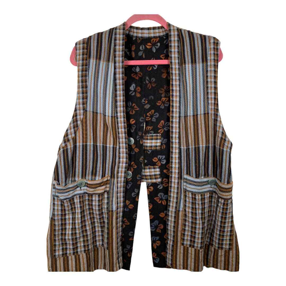 Patchwork Reversible Cotton Lagenlook Multicolor … - image 1