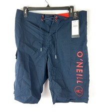 O  Neill Men  s Santa Cruz Solid Navy Boardshorts Size 32