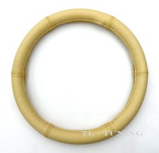 Produktbild - LKW Ø 44 - 46 Lenkradbezug, Lenkradhülle, Lenkradschoner BEIGE Echtes Leder Neu