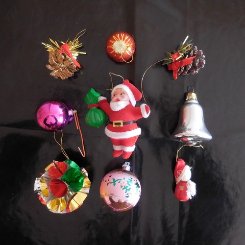 Lot 9 boules décorations guirlandes sapin Noël vintage art déco design XX France - Imagen 83 de 120