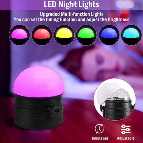 2IN1 Starry Night Lights RGB LED Stage Ball Lights Strobe Sound Activated Lamp - Picture 7 of 51