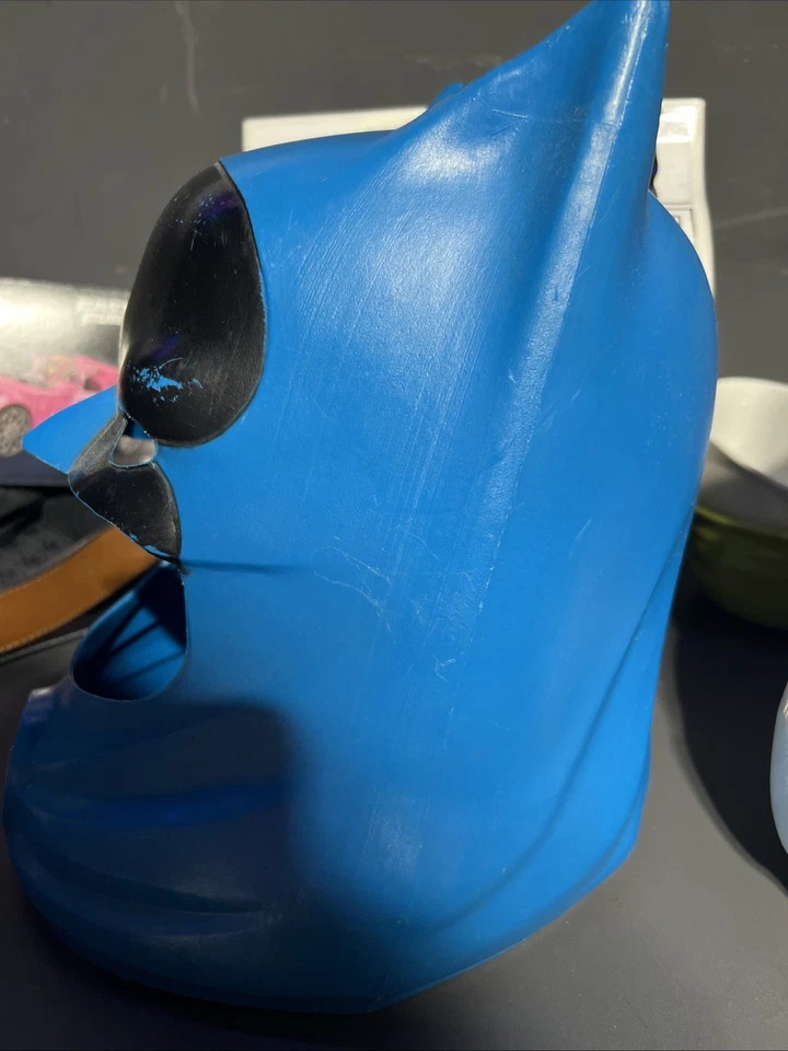 Vintage 1966 Batman Plastic Mask Halloween Costume Helmet Cowl Ideal Toy Corp 2 - Image 2 of 4