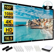 Frocopo 100 inch Projection Screens, Double Sided Washable Outdoor Projection...