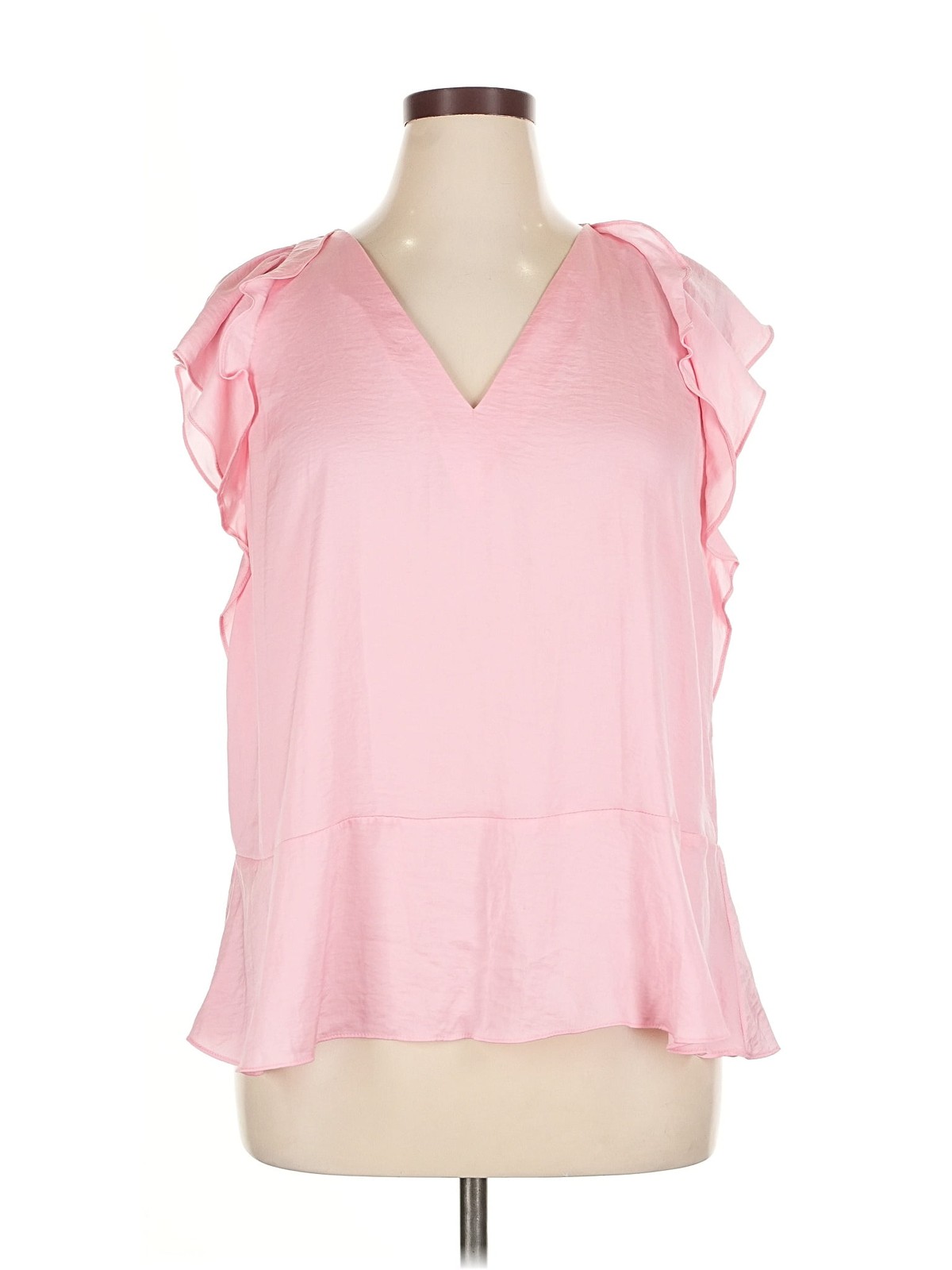 MICHAEL Michael Kors Women Pink Short Sleeve Blouse XL