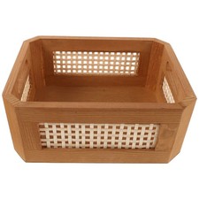 Retro Rattan Storage Basket Weaving Vine Portable Woven Craft Bedroom