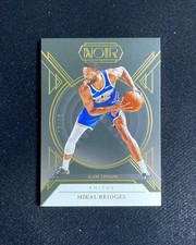 2024-25 Panini Noir Icon Edition Mikal Bridges #129 Gold Foil 3/10 Knicks EB14