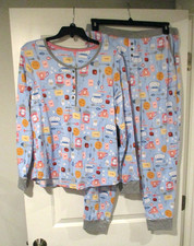 Cuddl Duds womens soft and cozy jogger pajamas size Large