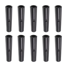 10pcs Umbrella Tail Beads Gum PP 5mm Dia for Extra Large Umbrella Cover, Black