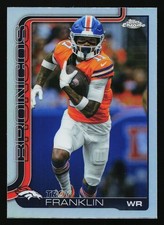 2025 Topps Chrome Football Troy Franklin Refractor Parallel #91 Broncos