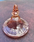 Vintage Pink Depression Glass Candy Dish Lid Only Jeanette ? 3.75” Jar Fitter