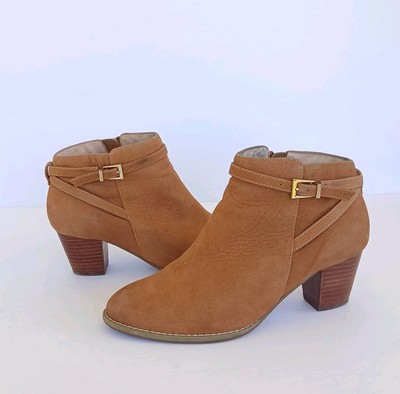 Vionic Upright Upton Leather Ankle Boot Cognac Size 7.5