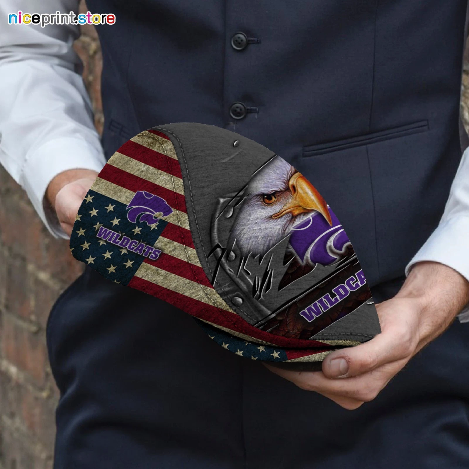 Kansas State Team Wildcats Jeff Cap Driver Cap Golf Cap Flat Cap