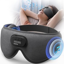 RENPHO Ultra Soft 3D Blackout Wireless Sleeping Mask with Bluetooth Headphones
