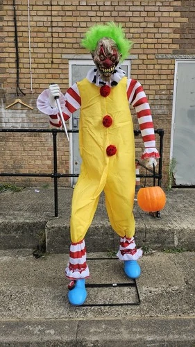 Animatronic Scary Killer Clown Halloween Prop Life Size Pumpkin Horror