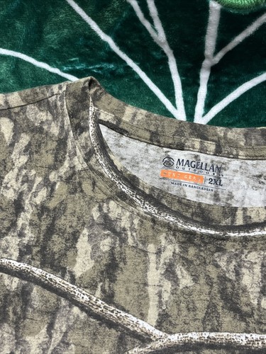 Size 2XL MAGELLAN Outdoors Hunt Camo Longsleeve Tshirt Mossy Oak Country Roots - Picture 11 of 18